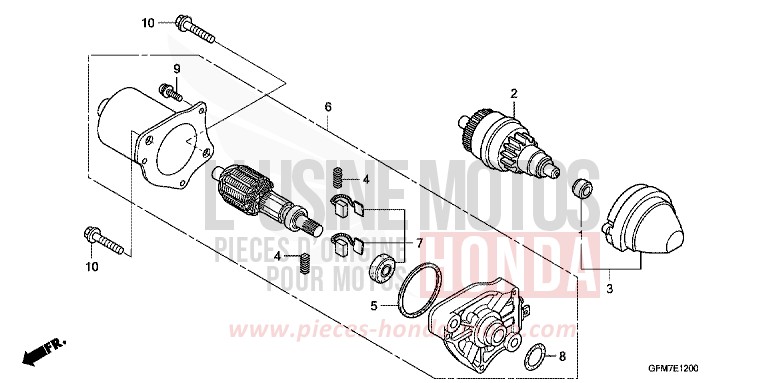 STARTER MOTOR for NHX 110 COSMIC SILVER METALLIC (NHA19) from 2008
